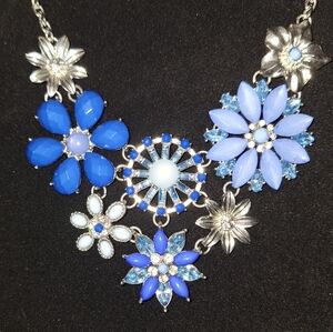 Statement Necklace In Hues Of Blues
